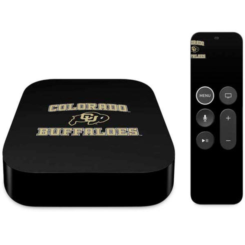 University of Colorado CU Logo on Gold Apple TV Skin